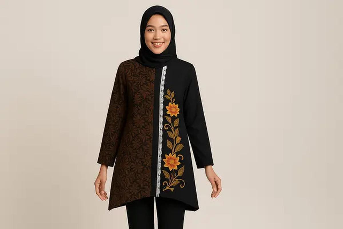 5 Model Tunik Batik Bordir, Tampil Modis dan Elegan di 2025