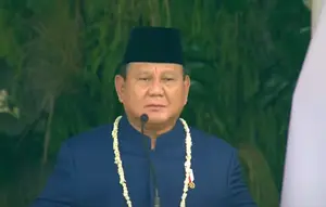 Pimpin Upacara HUT ke-81 RI, Prabowo Ajak Doakan Warga Terdampak Bencana