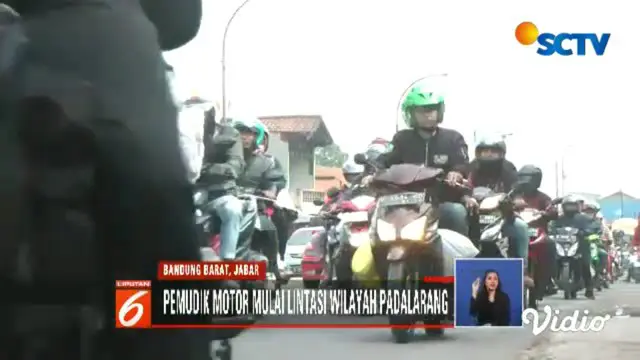 Pemudik Motor dari Jakarta Mulai Ramai Lintasi Padalarang