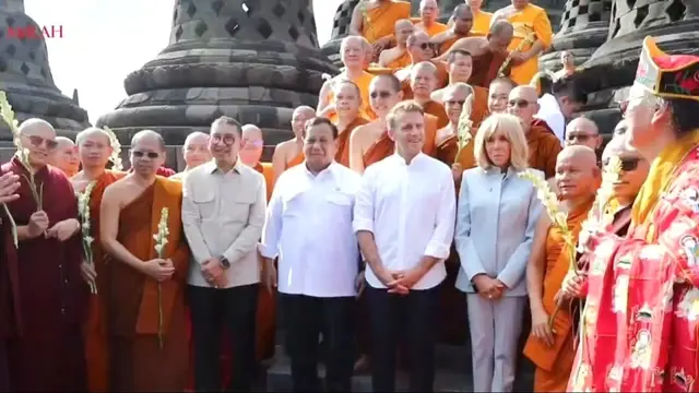 Menteri Kebudayaan Republik Indonesia, Fadli Zon, mendampingi Presiden Prabowo Subianto dalam lawatan kenegaraan Presiden Republik Prancis Emmanuel Macron ke Candi Borobudur, pada Kamis siang, 29 Mei 2025 (Istimewa)