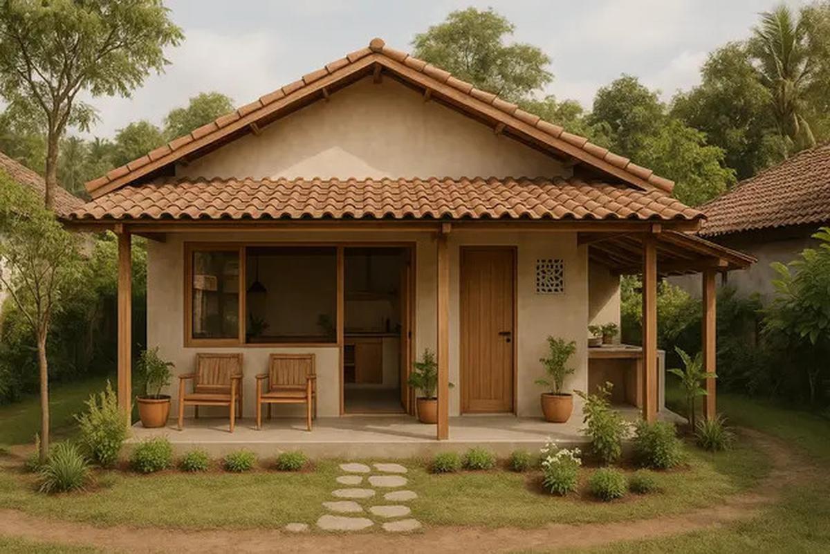 10 Desain Rumah Sederhana Minimalis 6x9 Meter di Desa dengan Teras dan Taman Mini, Referensi Hunian Asri 2025