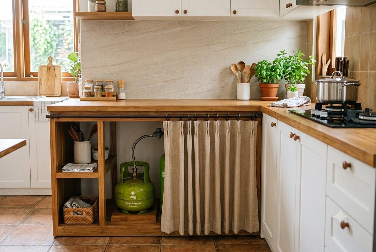 Langkah Aman Menyimpan Tabung Gas di Dapur Rumah (Gambar: AI Generated)