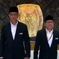 Pasangan capres-cawapres nomor urut 1 Anies Baswedan dan Muhaimin Iskandar (Cak Imin) di acara debat capres di kantor Komisi Pemilihan Umum (KPU), Selasa (12/12/2023). (Foto: Tangkapan layar Youtube KPU RI)