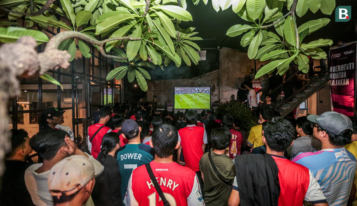 Suasana Roaring Night Liga Inggris antara Tottenham Hotspur melawan Arsenal di The Ground at Nipah, Jakarta Selatan, Minggu (28/04/2024). (Bola.com/Bagaskara Lazuardi)