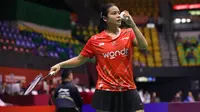 Tunggal putri Indonesia Komang Ayu Cahya Dewi mengalahkan Tanya Hemanth dari India pada babak 32 besar Hong Kong Open 2024&nbsp;di Hong Kong Coliseum, Rabu, 11 September. (foto: PP PBSI)