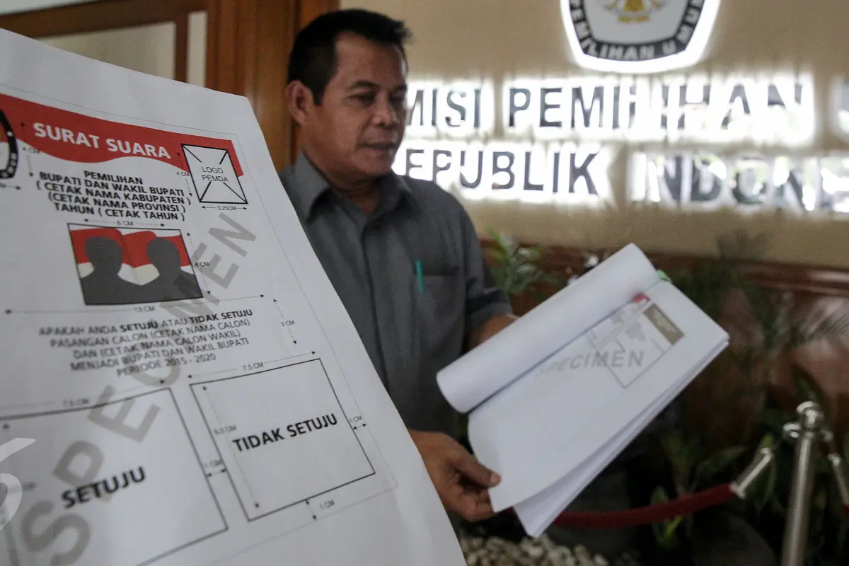 20151111-Ini Contoh Surat Suara untuk Pilkada Serentak yang Bakal Dicetak KPU-Jakarta