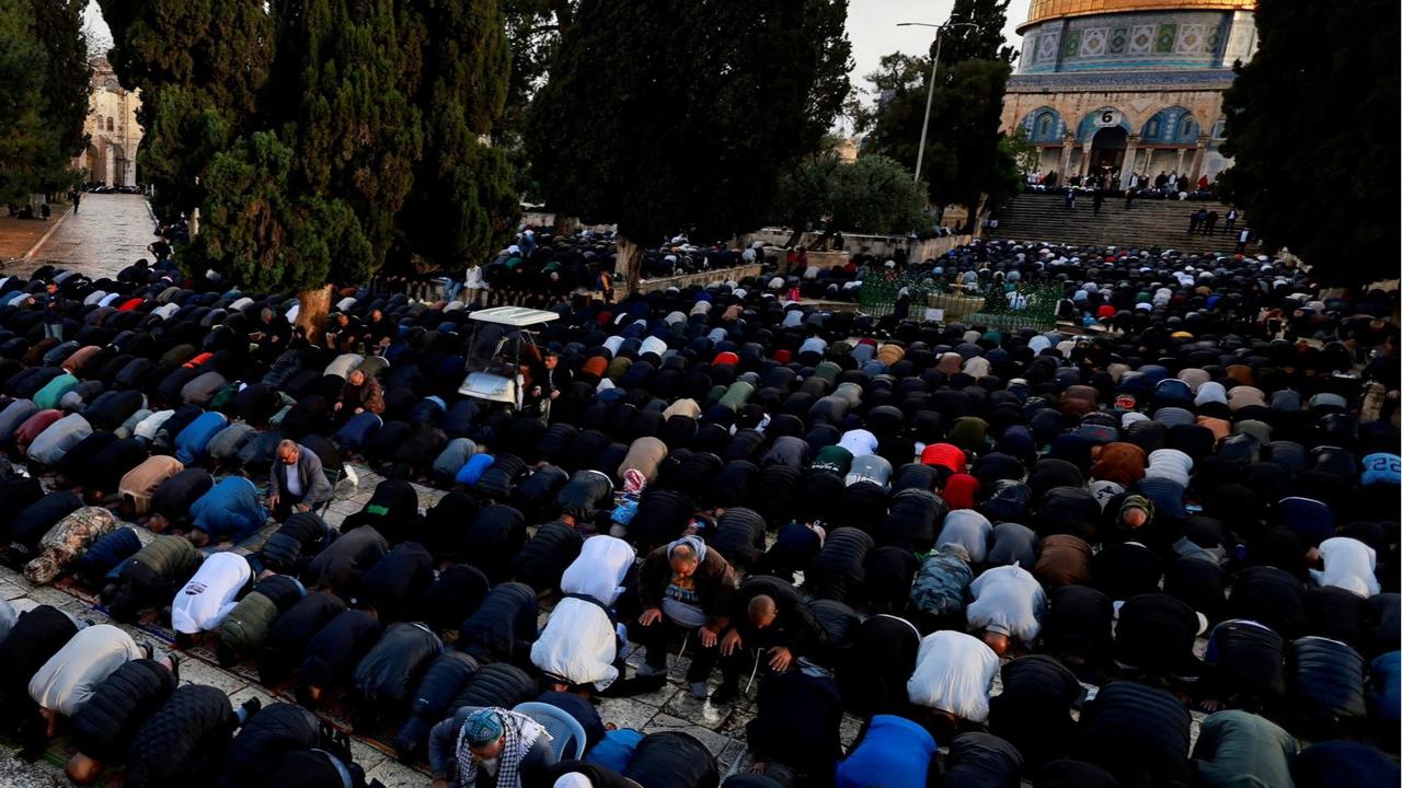 Suasana Idulfitri di Al-Aqsa
