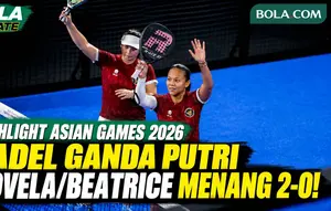 Highlight Padel Ganda Putri Asian Games 2026: Novela Putria/Beatrice Gumulya Menang 2-0 atas Iran