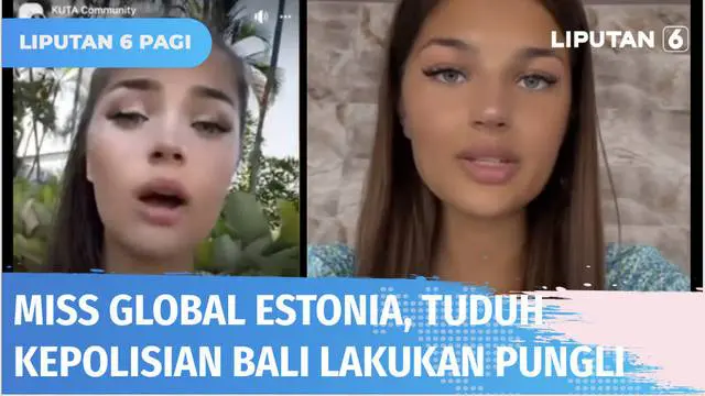 Melalui akun instagramnya @Lerusi_K, Miss Global Estonia, Valeria Vasieleva menuduh Kepolisian Bali telah melakukan praktik pungutan liar. Diduga ia kesal karena barus saja ditilang. Namun tak berlangsung lama video tersebut menghilang dan berganti d...