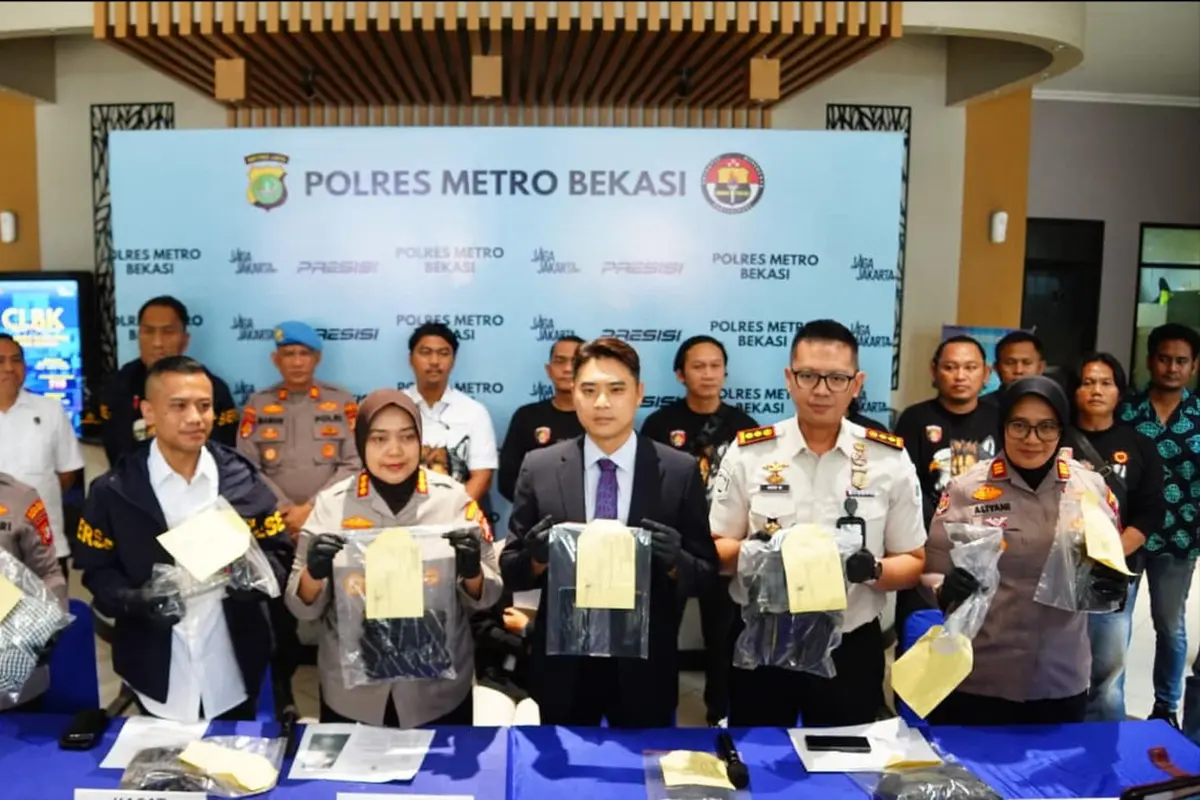 Konfrensi pers kasus pembunuhan pengusaha asal Korea Selatan, Biong Can Sang (Istimewa)