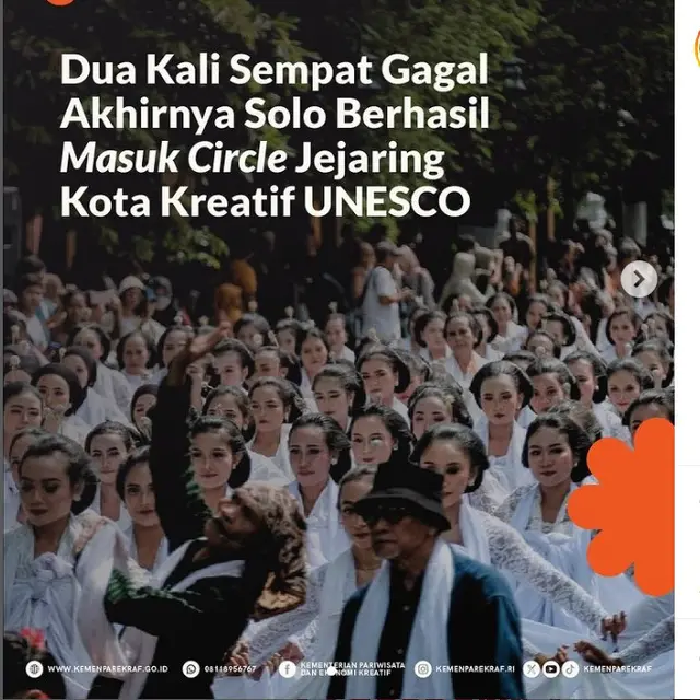 Solo Akhirnya Masuk Jaringan Kota Kreatif UNESCO Setelah 2 Kali Gagal Terpilih