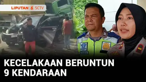 VIDEO: Truk Kontainer Rem Blong Tabrak 8 Kendaraan, 7 Orang Terluka