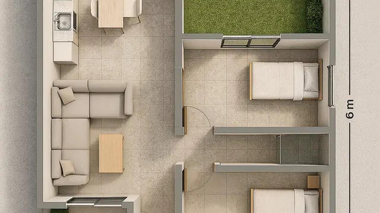 5 Model Rumah Sederhana 9x6 Meter dengan Denah Tata Ruang Minimalis yang Tren di 2025