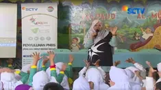 Bertempat di Yayasan Pendidikan Islam Al Mubasyirin Cilincing, Jakarta Utara anak-anak belajar cara mencuci tangan yang benar.