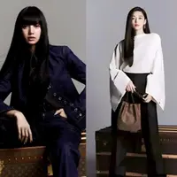 Diumumkan menjadi hous ambassador LV beberapa bulan lalu, Lisa Blackpink tampil chic dengan setelan denim dan sepatu boots warna coklat muda. [Dok/Louis Vuitton].