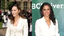 Dengan atasan berwarna senada, Kate Middleton dan Meghan Markle benar-benar miliki selera yang mirip. (GETTY IMAGES/Cosmopolitan)