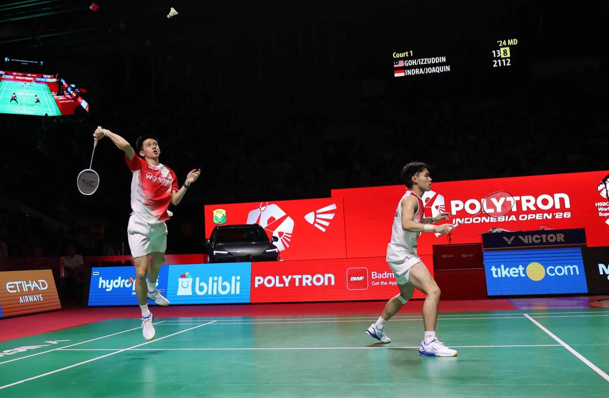 FOTO: Ganda Putra Indonesia Gagal Akhiri Puasa Gelar di Indonesia Open