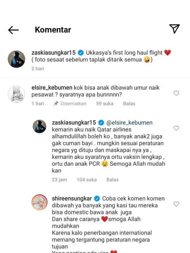 Irwansyah dan Zaskia Sungkar Jadi Perbincangan Gara-Gara Bawa Bayinya Terbang ke Luar Negeri. (instagram.com/zaskiasungkar15)