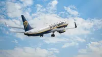Pesawat Ryanair. (@ryanair/Instagram/https://www.instagram.com/p/C7LucRKKDBf/?igsh=Z2FlOWh1aDJlOGxx/Putri Astrian Surahman)