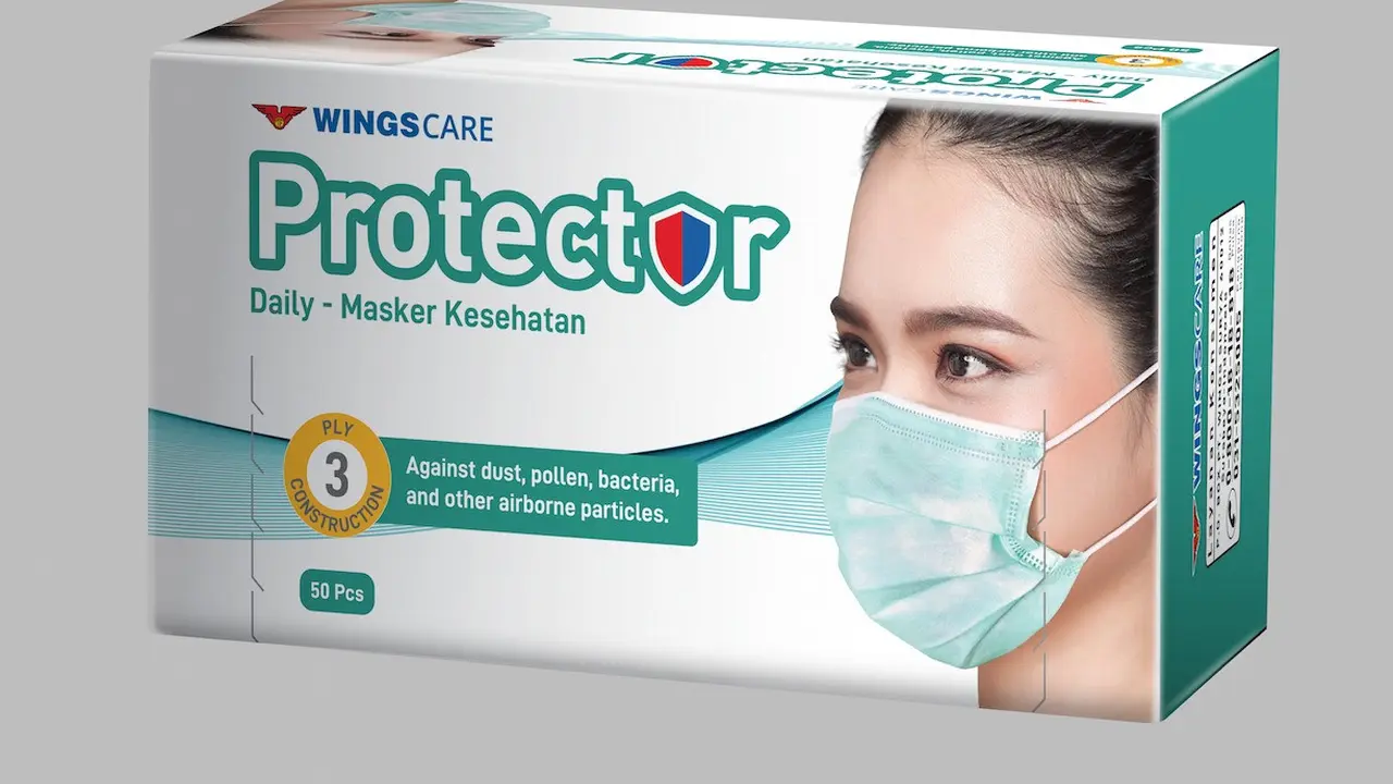 Wings Care, meluncurkan masker 3 ply dengan merek Wingscare Protector untuk melindungi masyarakat.