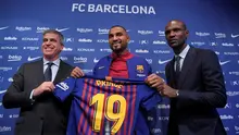 Barcelona resmi mengumumkan Kevin-Prince Boateng sebagai rekrutan anyara pada bursa transfer Januari 2019. (AFP/Lluis Gene)