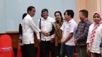 Relawan Solmet saat bertemu Presiden Jokowi Maret lalu. (Ist)