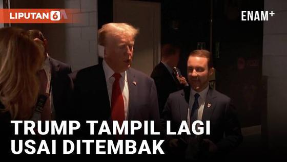 VIDEO: Trump Tampil Perdana Sejak Insiden Penembakan
