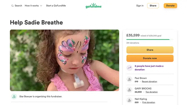 GoFundMe Sadie Bowyer