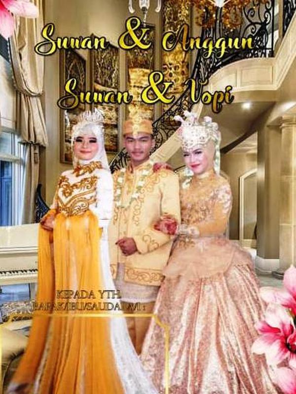 Beredar foto undangan Suwan dan kedua pengantin di Musi Banyuasin di media sosial (Dok. Fanpage Facebook @infosumsel / Nefri Inge)