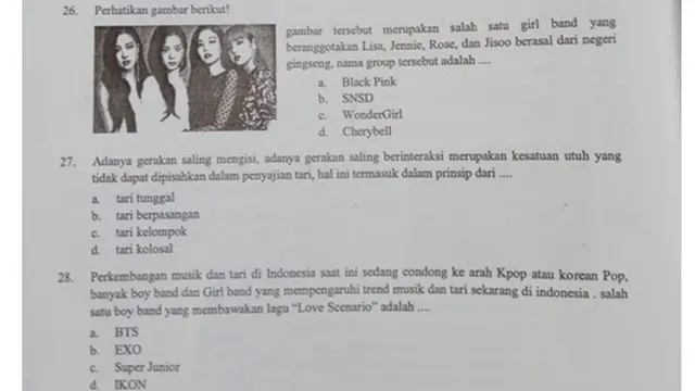 7 Soal Ujian Nyeleneh, Bikin Siswa Gagal Paham