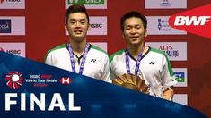 Berita video highlights kekalahan ganda putra Indonesia, Mohammad Ahsan / Hendra Setiawan, pada partai final BWF World Tour Finals, Minggu (31/1/2021) siang hari WIB.