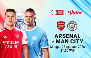 Live Arsenal vs Manchester City - FA Community Shield: Duel Juara di Cardiff Hanya di Vidio