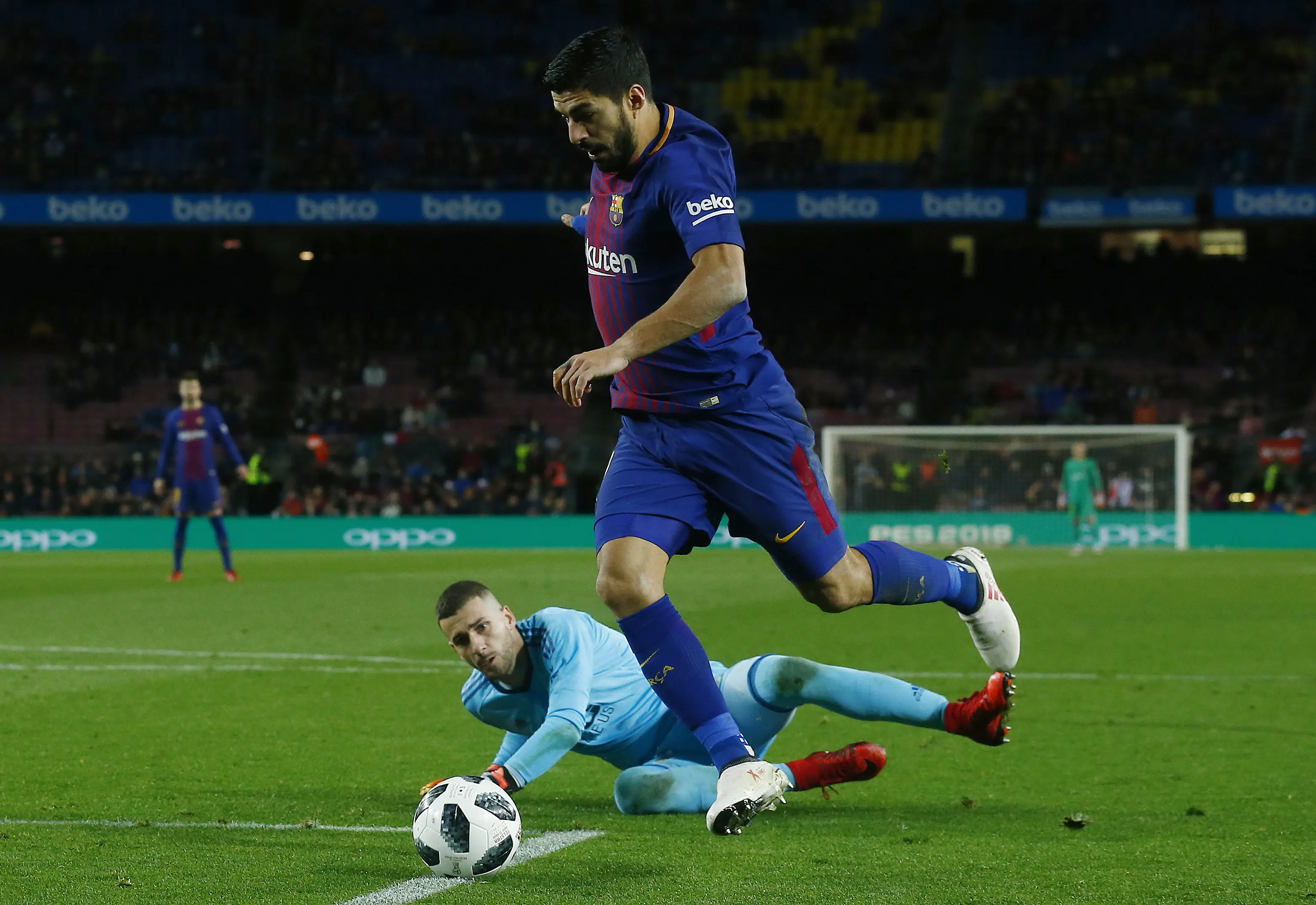 Luis Suarez bakal dibiarkan tetap garang saat lawan Valencia di leg kedua semifinal Piala Raja (AP Photo/Manu Fernandez)