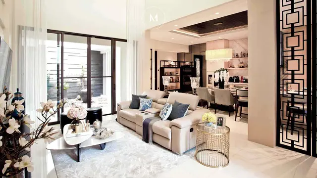 Desain Interior Rumah Eklektik Modern dengan Sentuhan Oriental