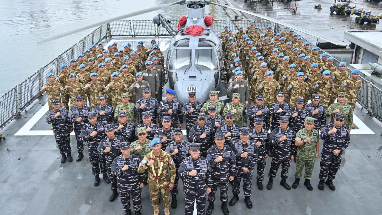 FOTO: 120 Prajurit TNI AL Kembali ke Tanah Air Usai Misi Perdamaian PBB di Lebanon