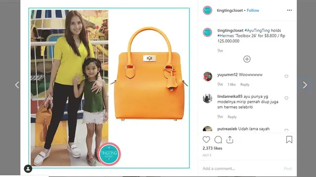 7 Koleksi Tas Mewah Ayu Ting Ting, Harganya Ratusan Juta