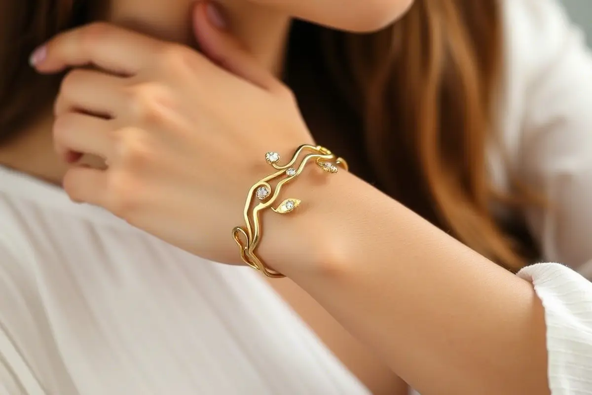 Model Gelang Emas Cuff yang Lagi Trend