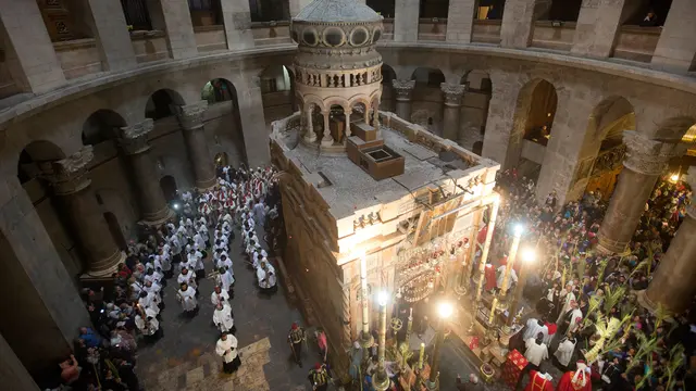 Merayakan Minggu Palma di Gereja Makam Kudus Yerusalem