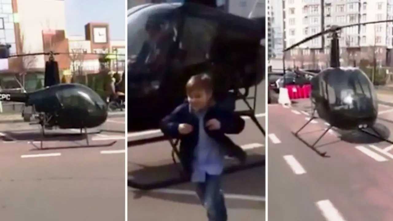 Bikin Melongo, Anak Terlambat Sekolah Diantar Pakai Helikopter