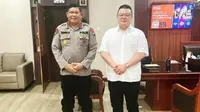 Jagad maya di Kepri dibuat heboh dengan beredarnya foto Kapolda Kepri Irjen Pol Tabana Bangun bersama Thedy Johanis, DPO kasus penipuan. (Liputan6.com/ Ist)