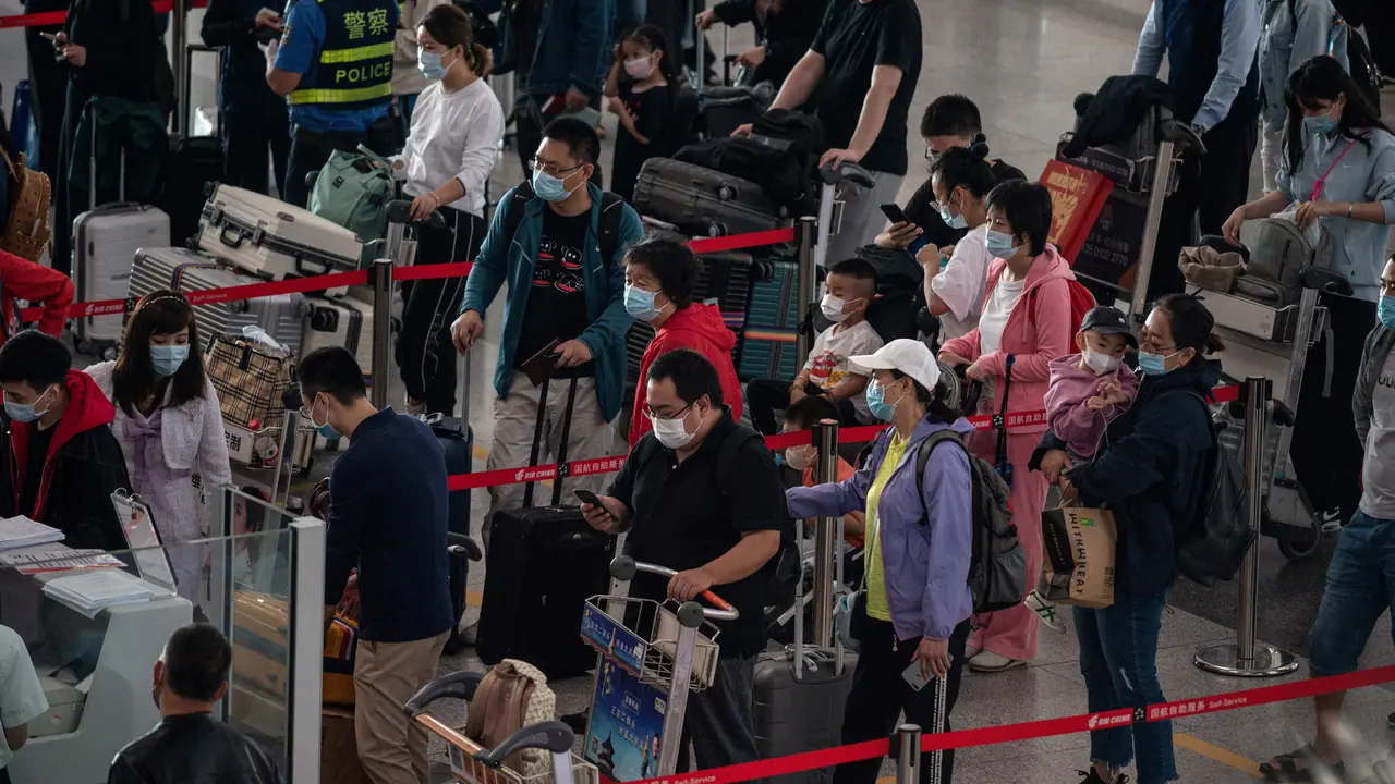 Suasana Bandara Beijing Sambut Liburan Golden Week