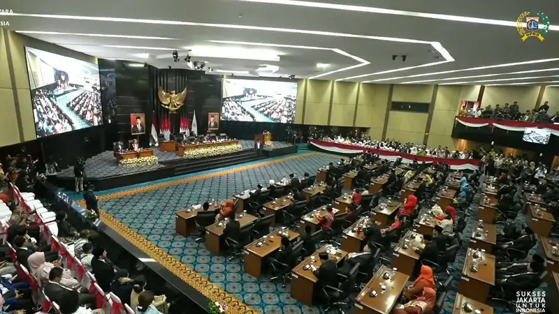 Pelantikan 106 anggota Dewan Perwakilan Rakyat Daerah (DPRD) DKI Jakarta terpilih masa jabatan 2024-2029