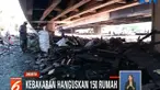 Dua hari pasca kebakaran, warga masih menempati posko pengungsian yang dibangun di sekitar lokasi.