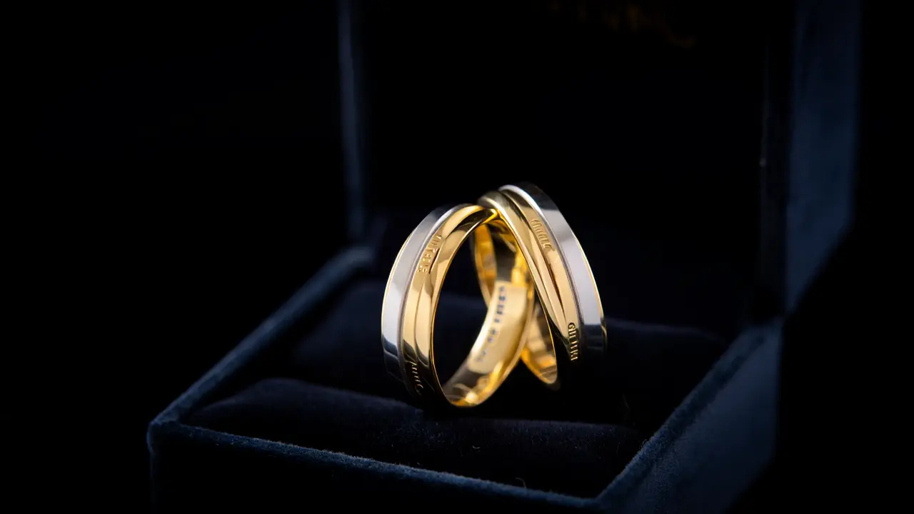 Model cincin nikah ukir nama (Foto: Reve Art AI)