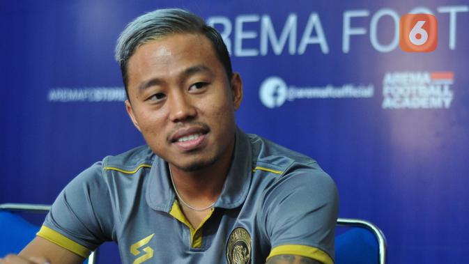 Striker Arema FC, Kushedya Hari Yudo. (Bola.com/Iwan Setiawan)