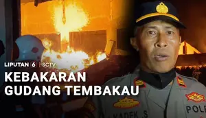 Gudang Tembakau di Bondowoso Terbakar, Mobil Damkar hingga Water Canon Dikerahkan