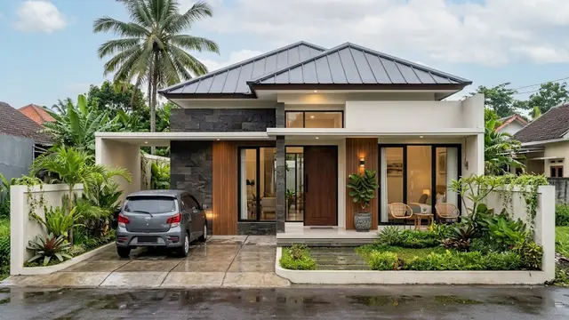 Rumah Minimalis Sederhana tapi Tampak Mewah dari Depan/AI Generated