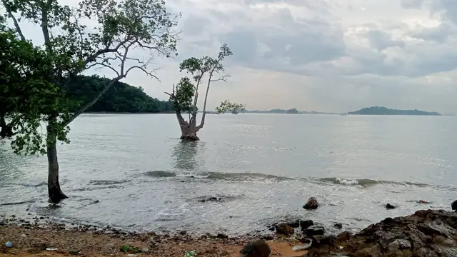 Lokasi kapling laut Batam, yakni pantai Tanjung Pinggir. (Liputan6.com/Ajang Nurdin)