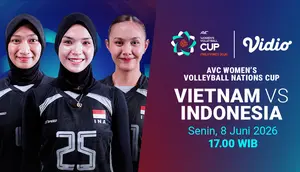 Dukung Timnas voli putri Indonesia pada AVC Women's Nation Cup: Vietnam vs Indonesia di Vidio. (doc vidio)