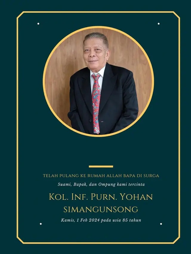 Ayah Dewi Lestari, Yohan Simangunsong, meninggal dunia. (Foto: Dok. Instagram @deelestari)